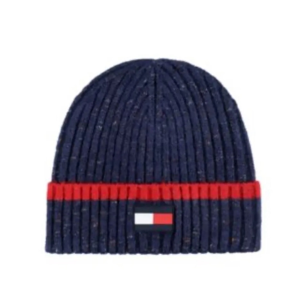 NWT Men’s Tommy Hilfiger Beanie Winter Logo Hat Navy